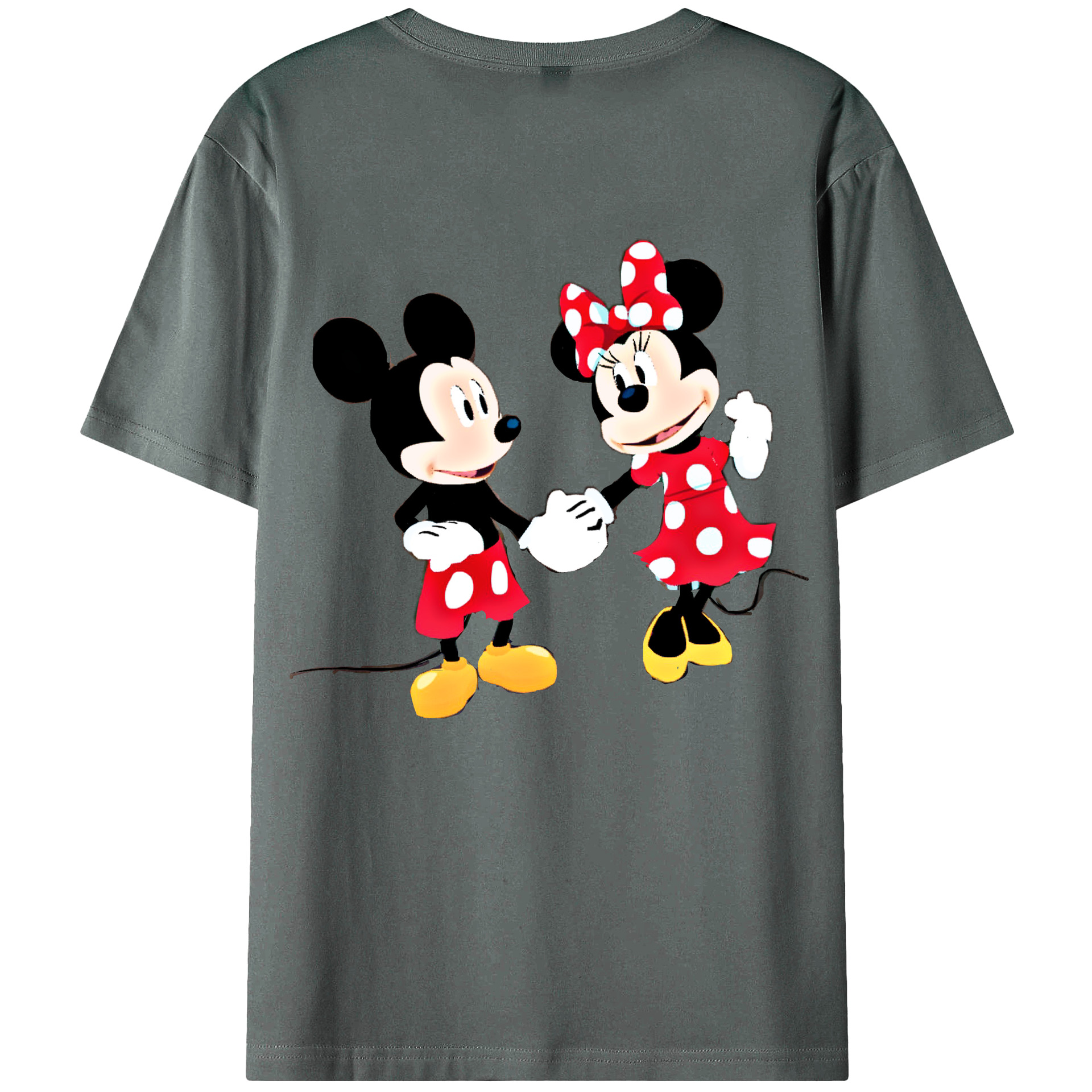 （画像用） ミッキーマウス Mickey Mouse 綿100％半袖Tシャツ（背面プリント）